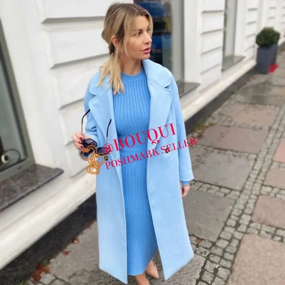 oasis knitted dress OASIS] Maxi Knit Dress in Blue Mojito – TRACKSUITBAE main image 1